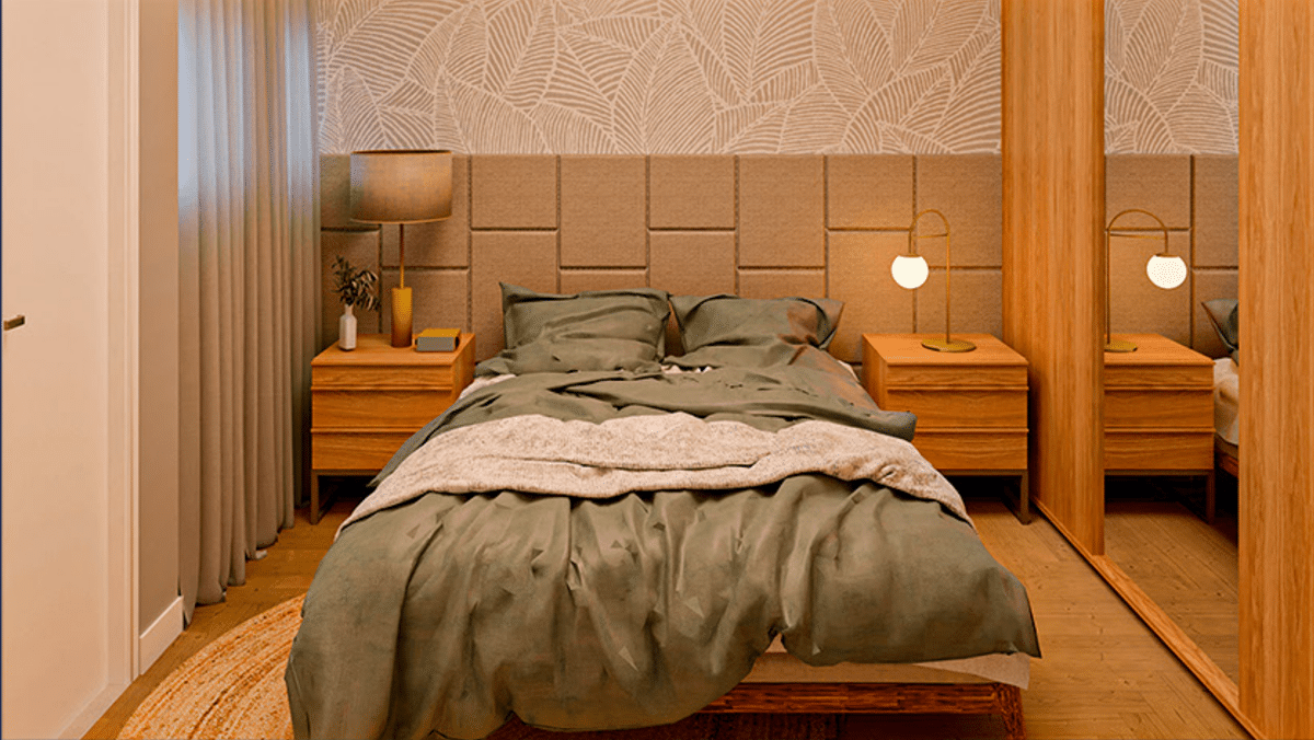 Imagem de sala de estar e cozinha